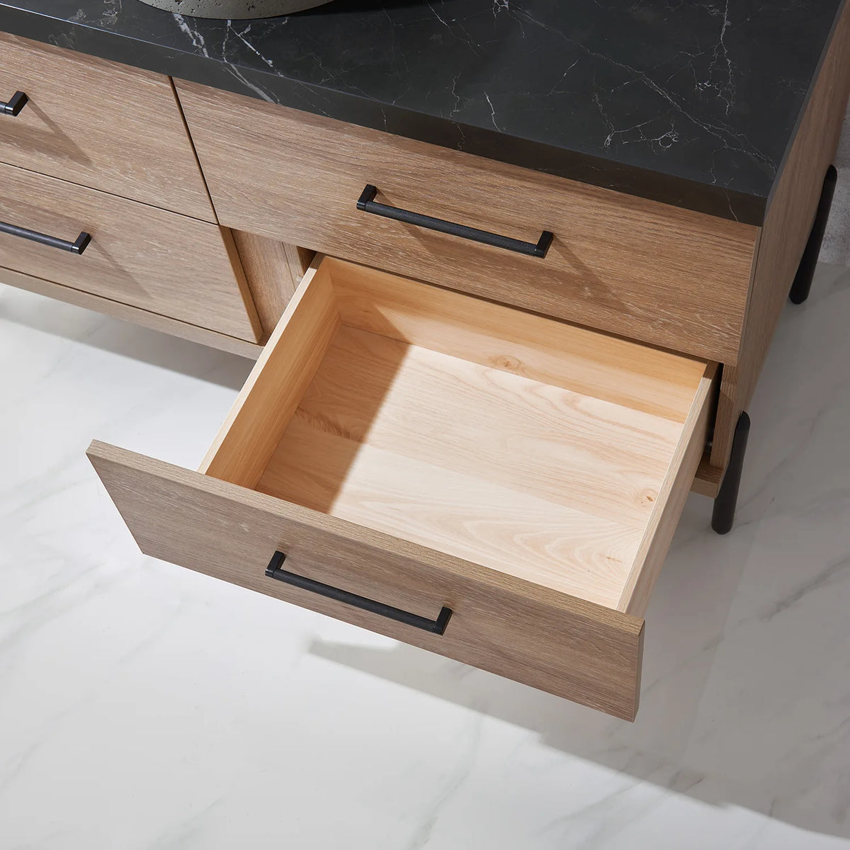 Empty drawer shown at full depth