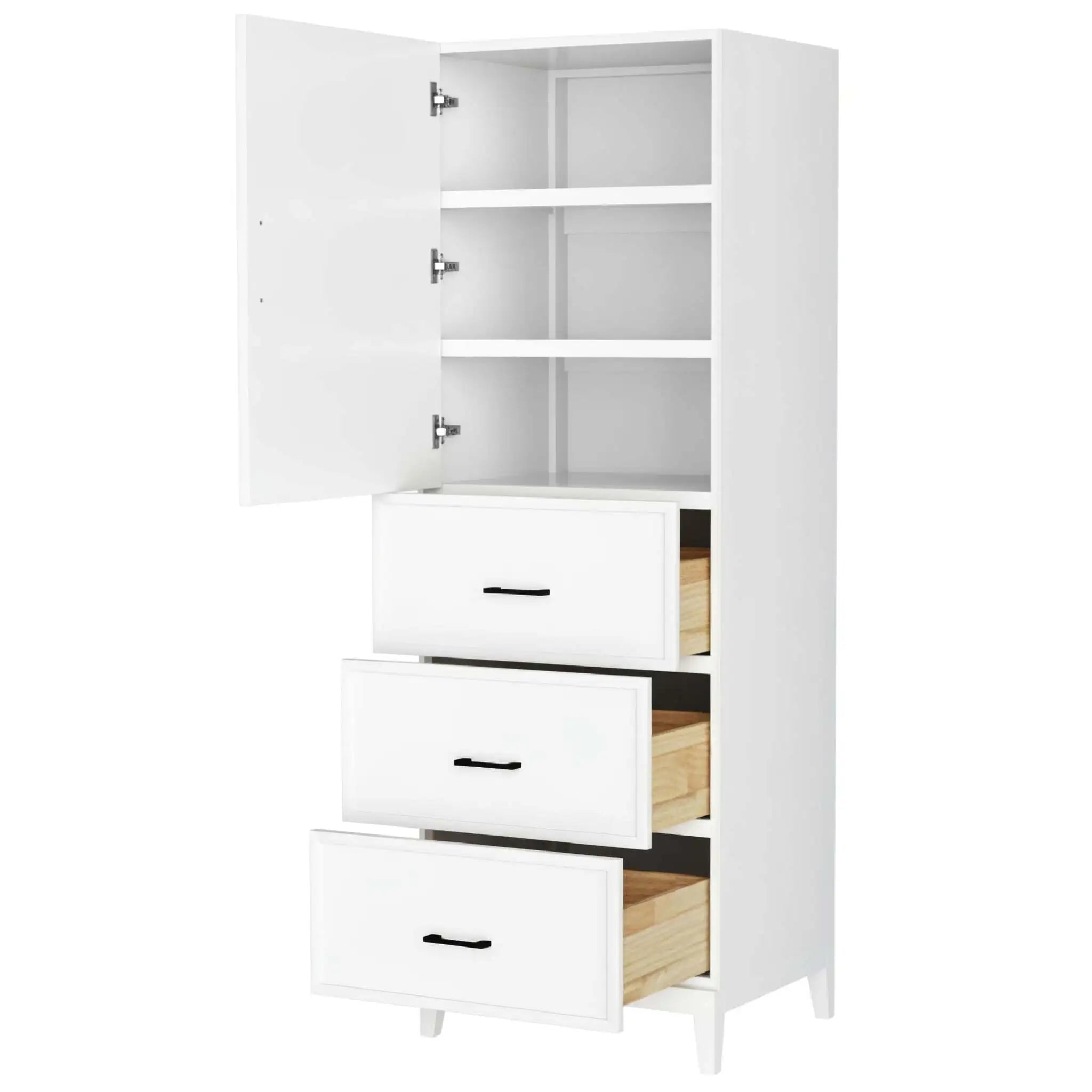 White Bathroom Linen Tower Cabinet - Elan by Wyndham (WCH7171LTWB) image 1