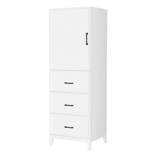 White Bathroom Linen Tower Cabinet - Elan by Wyndham (WCH7171LTWB)