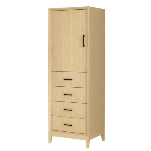 White Oak Bathroom Linen Tower Cabinet - Janna by Wyndham (WCH7575LTHB)
