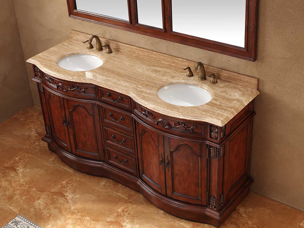 Rounded Bathroom Vanity 66 Inches