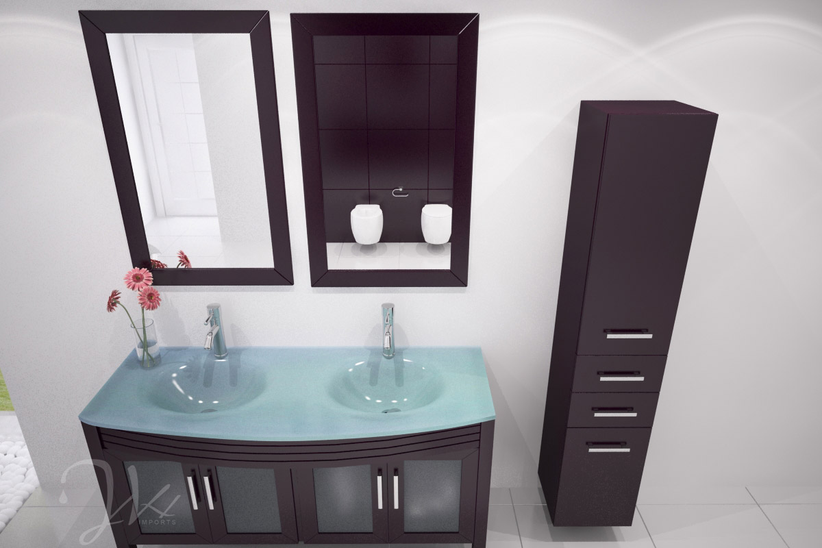 Glass Bathroom Vanity Units