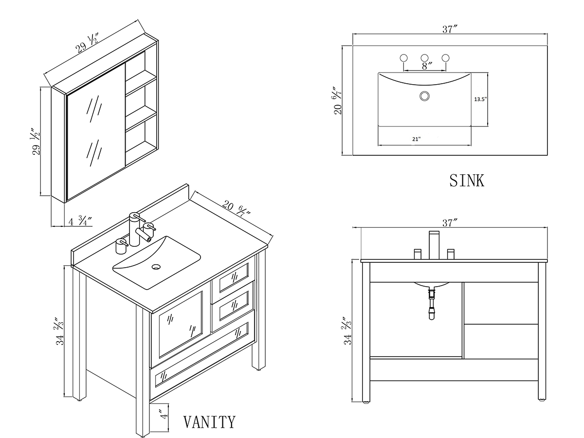 Standard Dimensions Of Vanity At Daniel Couto Blog