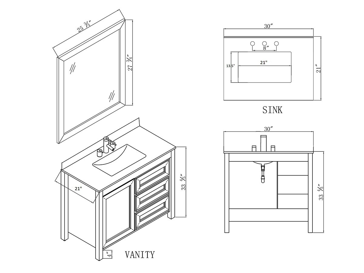 Bathroom Vanity Standard Dimensions - Best Design Idea