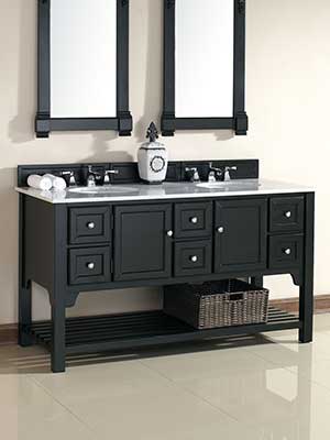 60 South Hampton Double Sink Vanity Antique Black Bathgems Com