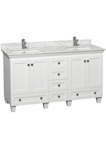 60" Acclaim Double Sink Vanity - White