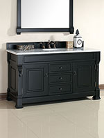 60" Peruga Single Bath Vanity - Antique Black