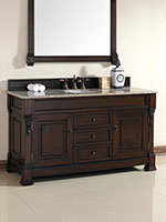 60" Peruga Single Bath Vanity - Burnished Mahogany