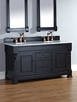 60" Peruga Double Sink Vanity - Antique Black