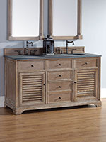 60" Paliano Double Sink Vanity - Driftwood