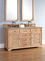 60" Paliano Double Sink Vanity - Natural Oak