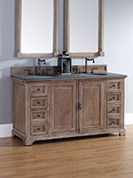 60" Bellante Double Sink Vanity - Driftwood