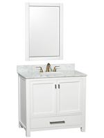 36" Sheffield Single Bath Vanity - White