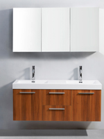 54" Midori Double Sink Vanity - Plum