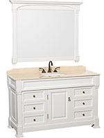 55" Andover Single Bath Vanity - White