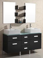 56.5" Maybell Double Sink Vanity - Espresso