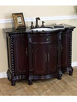 48" Whinfell Single Bath Vanity - Dark Mahogany