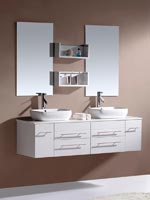 60" Augustine Double Sink Vanity - White